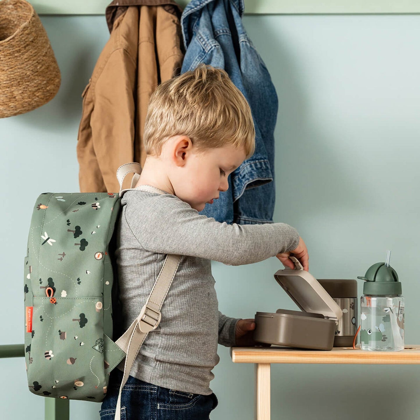 Done by Deer Kids Backpack - Tiny Trails Green 7.5l
