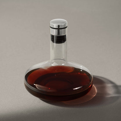 audo copenhagen (menu) | wine breather carafe deluxe | clear + steel