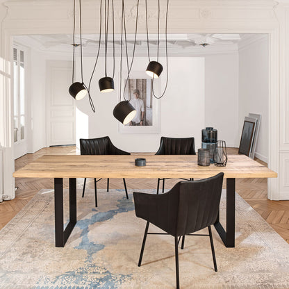 janua | sc 58 table | white pigmented oak + black base 300x110cm