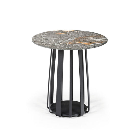 janua | bc 09 basket outdoor coffee table | alps glitter stone + black base