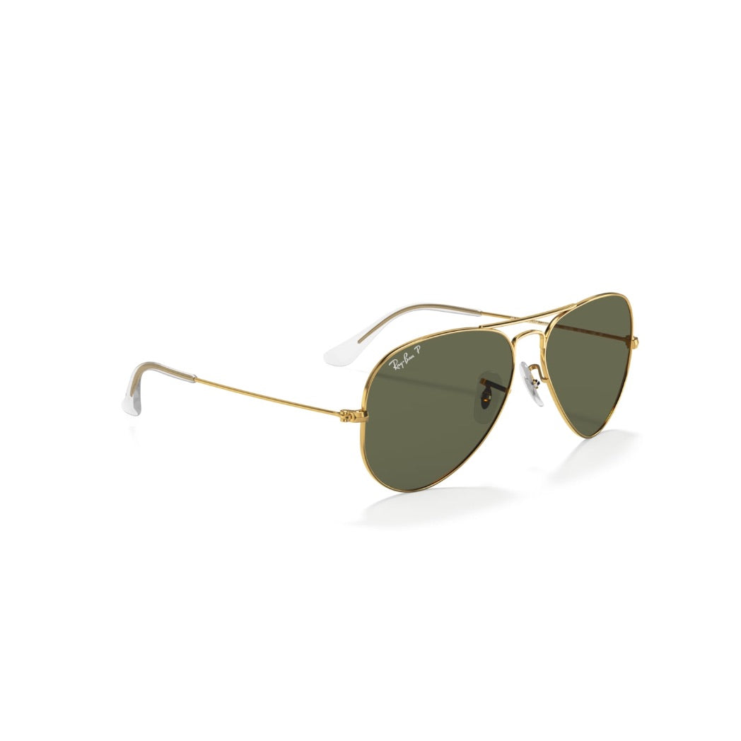 RAYBAN - AVIATOR | Gold w/ Green Polarized