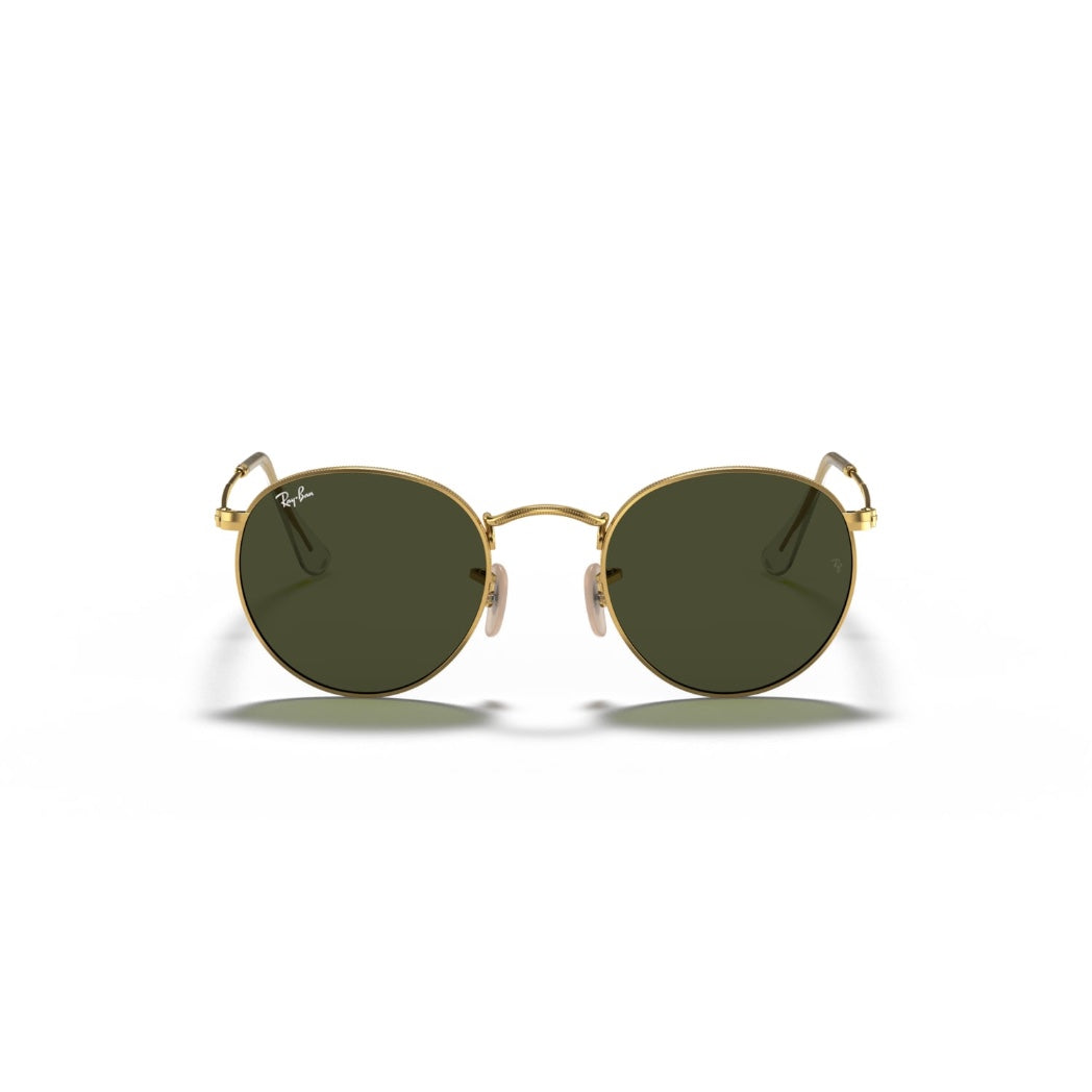 RAYBAN - ROUND METAL | Gold w/ Green