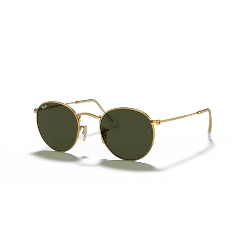 RAYBAN - ROUND METAL | Gold w/ Green