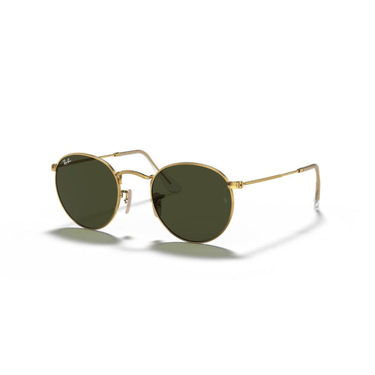 RAYBAN - ROUND METAL | Gold w/ Green