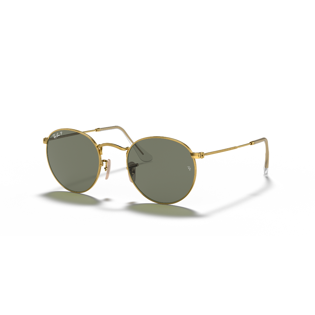RAYBAN - ROUND METAL |  Matte Arista w/ Green Polarized