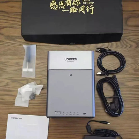 Brand UGREEN DH4300plus Home AI NAS Octa Core Rockchip A55-A76 8GB LPDDR4X 4-Bay SATA HDD/SSD Support NFC RJ45 2.5GbE Networking