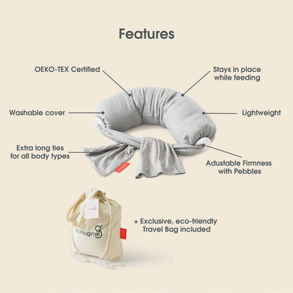 bbhugme Nursing Pillow - Pink Melange