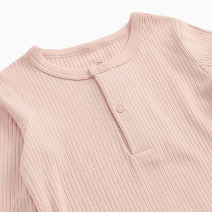 Blush Ribbed Pyjamas