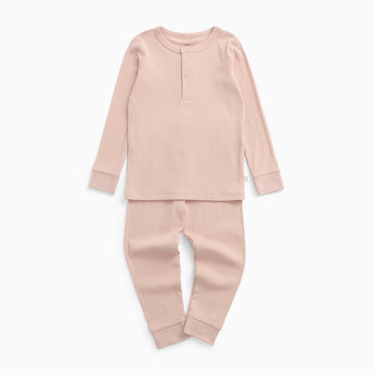 Blush Ribbed Pyjamas