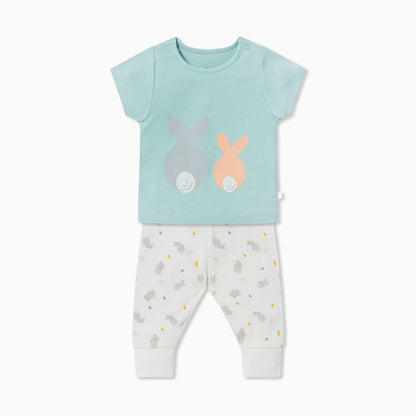 Bunny Print T-Shirt & Joggers Outfit