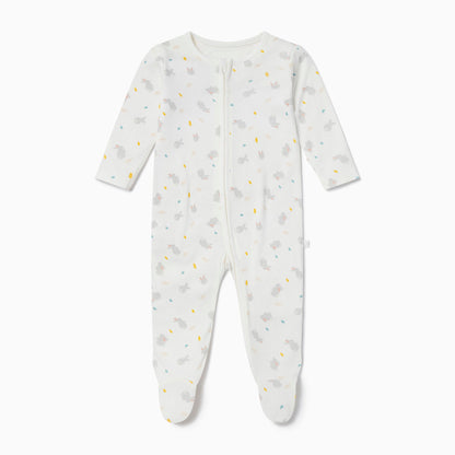 Bunny Printed Clever Zip Sleepsuit