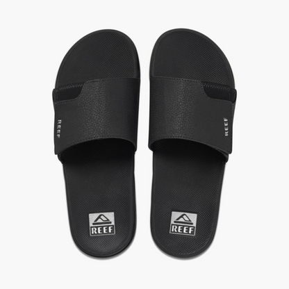 REEF - FANNING SLIDE | BLACK/SILVER