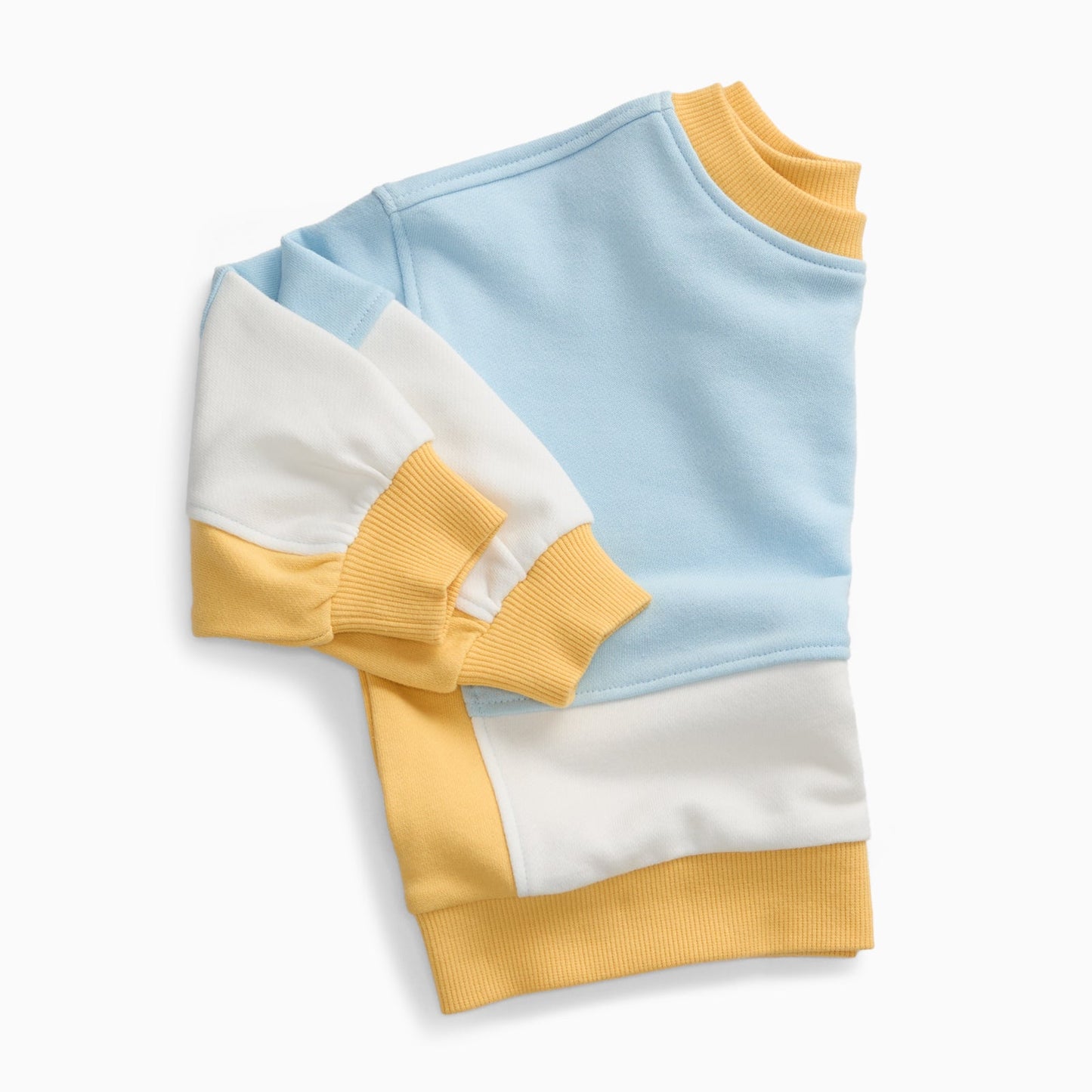 KIDLY by MORI Colourblock Sweatshirt - Blue & Yellow