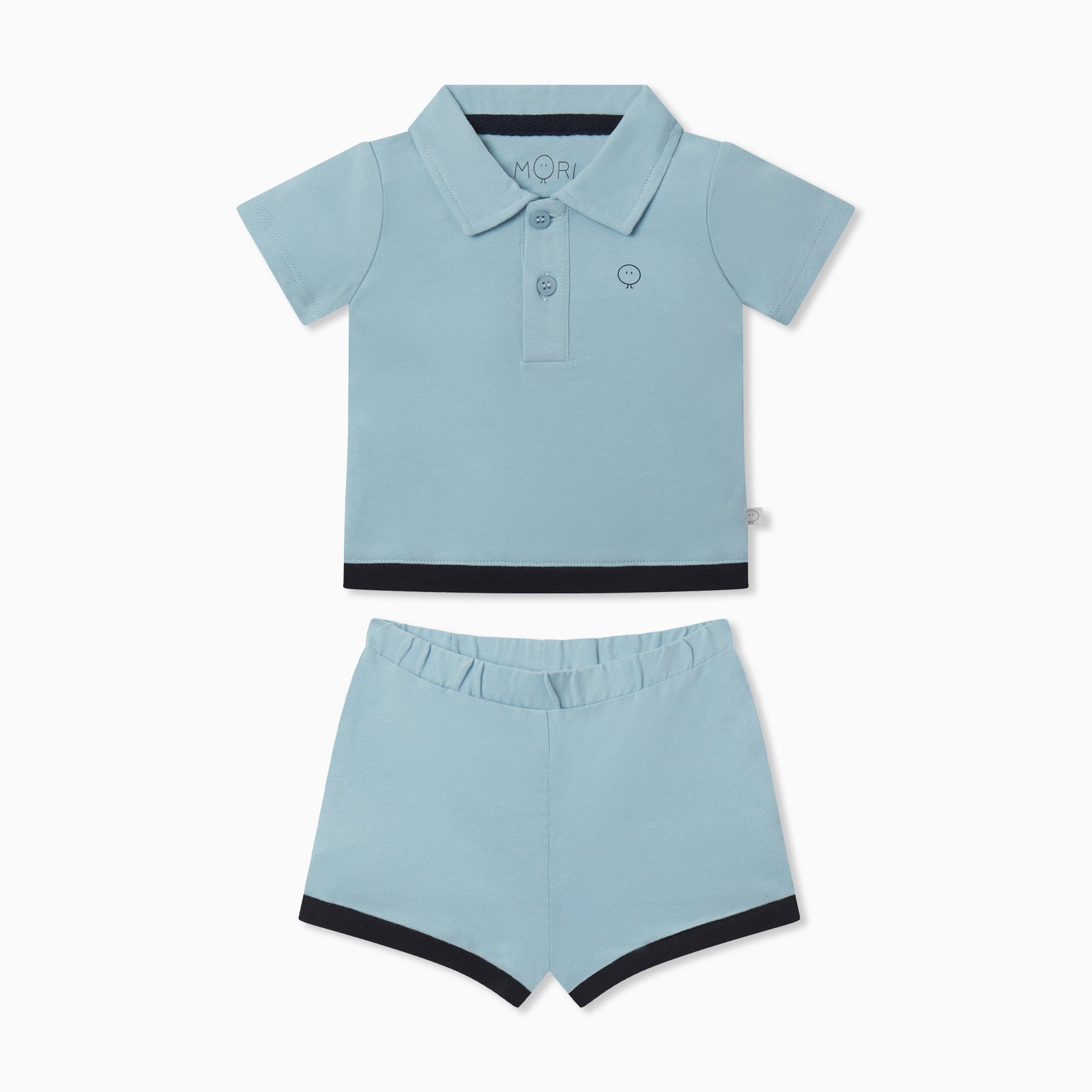 Colourblock Polo Shirt & Shorts Outfit