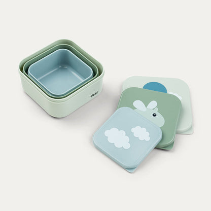 Done By Deer Snack Box Set 3 pcs - Happy Clouds Green