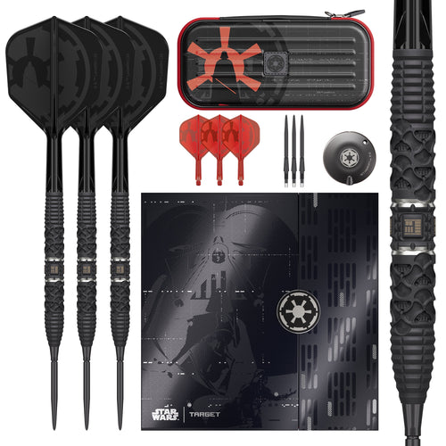 TARGET x STAR WARS - 26g - Darth Vader - Steel Tip Swiss Point - 95% Tungsten Darts