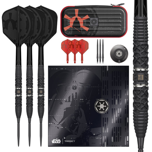 TARGET x STAR WARS - 26g - Darth Vader - Steel Tip Swiss Point - 95% Tungsten Darts