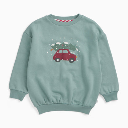 Christmas Car Oversized Sweatshirt