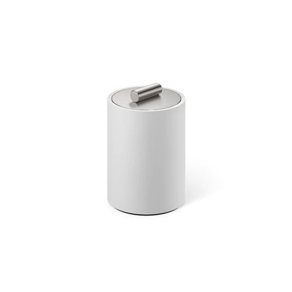 decor walther | STONE series | multi purpose box with lid | white small | matt stainless steel