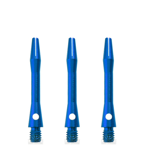 DESIGNA - Aluminium Dart Shafts - SHORT BLUE 35mm