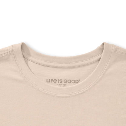 LIFE IS GOOD - MENS CRUSHER LITE TEE | High Five Whiskey Birch White