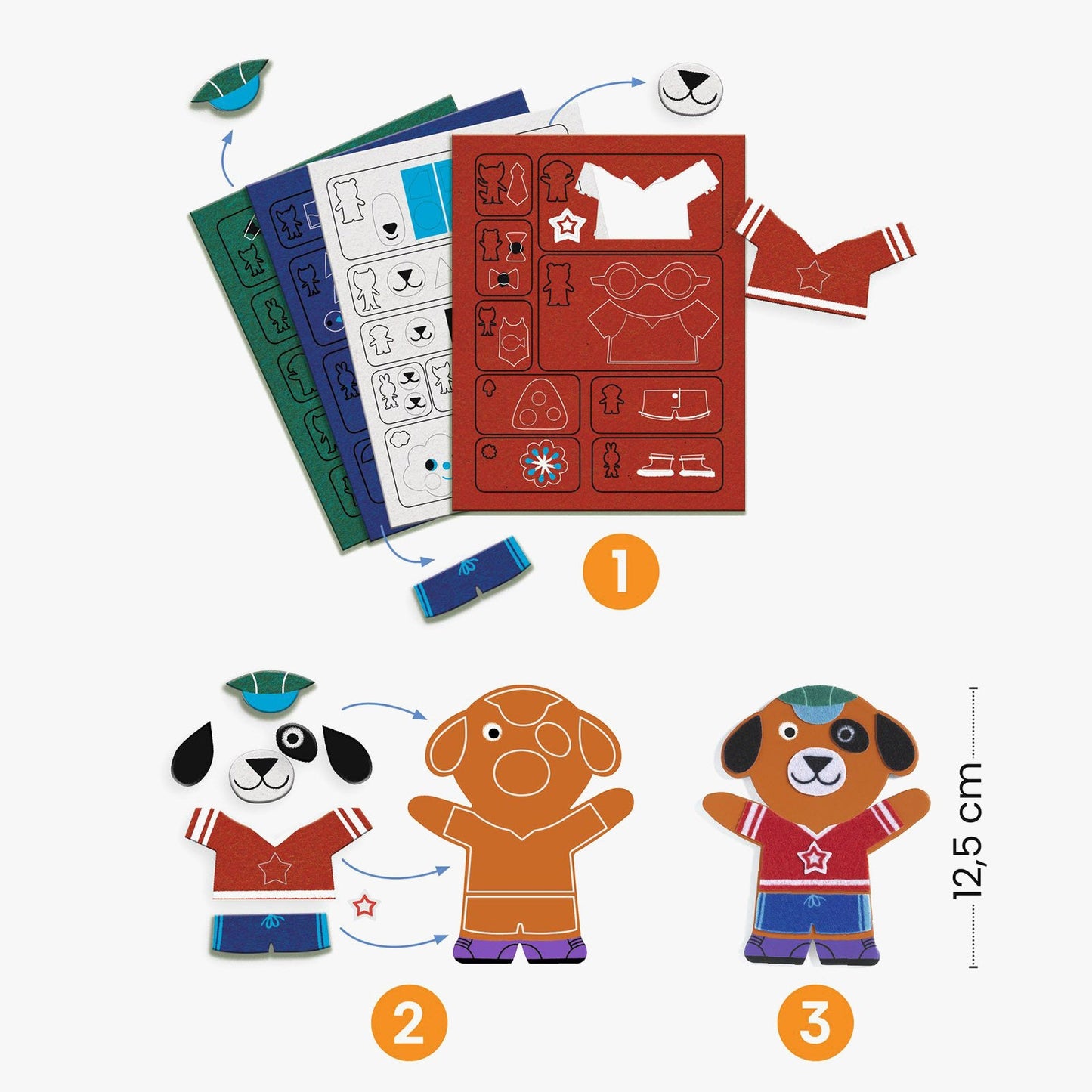 Djeco Funky Family Magnet Craft Kit