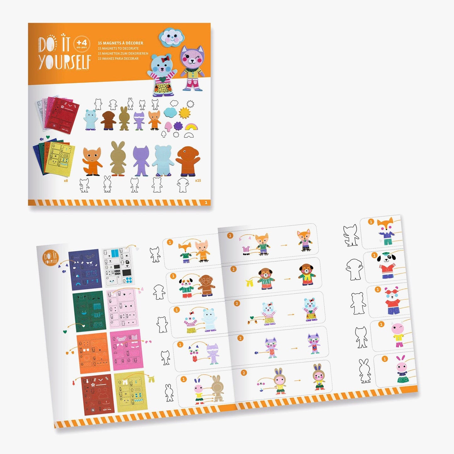 Djeco Funky Family Magnet Craft Kit