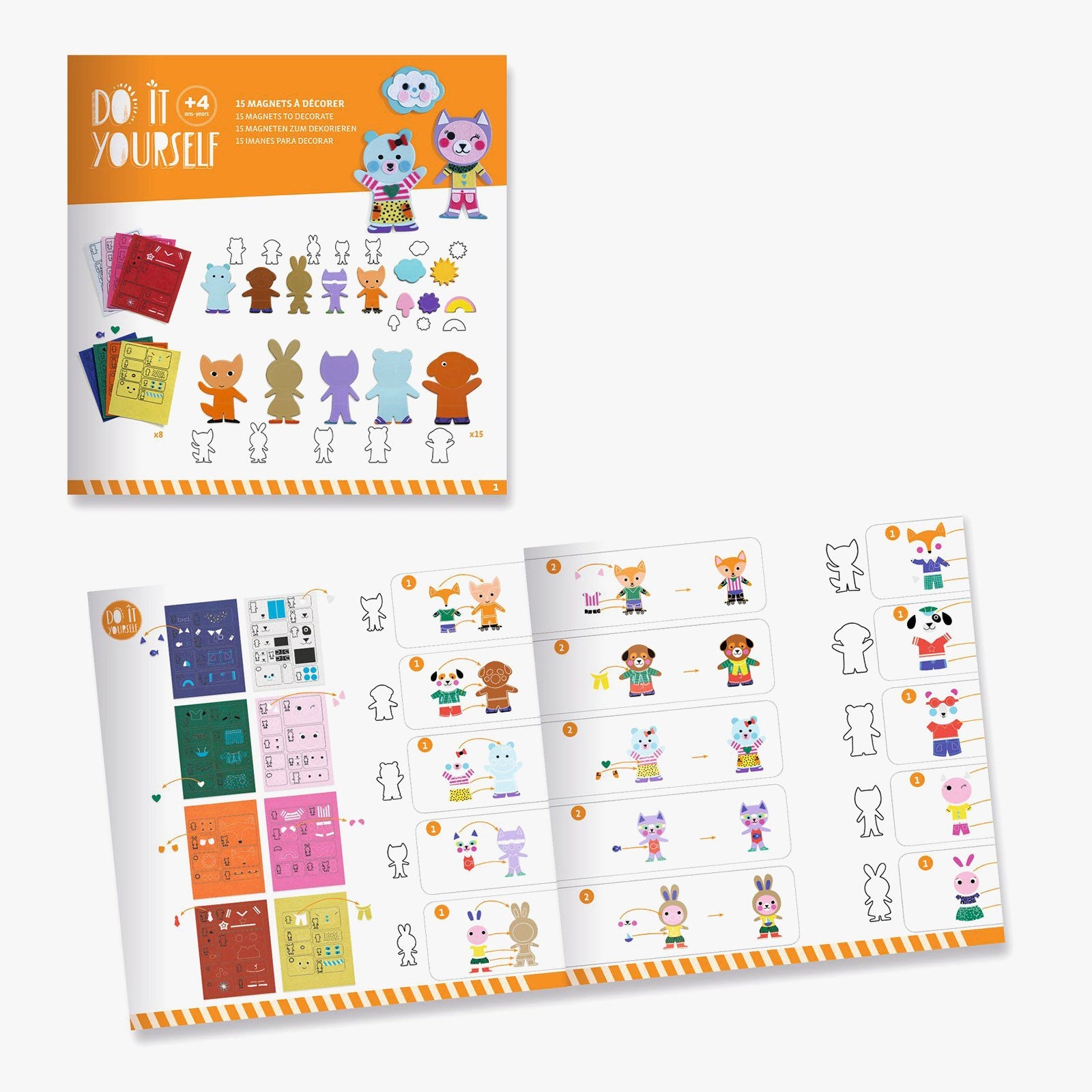 Djeco Funky Family Magnet Craft Kit