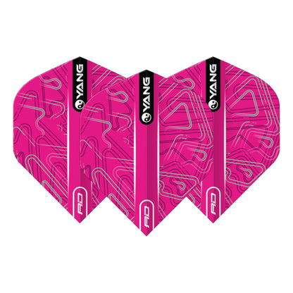 RED DRAGON - Pink and Black Yin Yang Dart Flights - Standard Shape