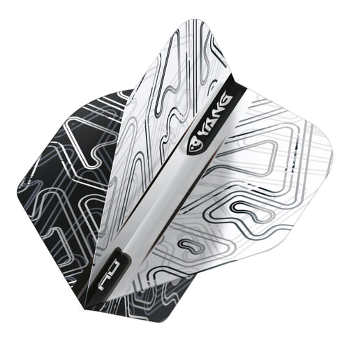 RED DRAGON - Black and White Yin Yang Dart Flights - Standard Shape