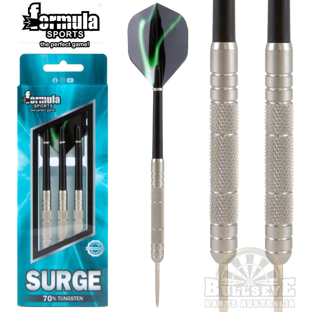 FORMULA Surge Knurled Grip Darts - 70% Tungsten - 22g