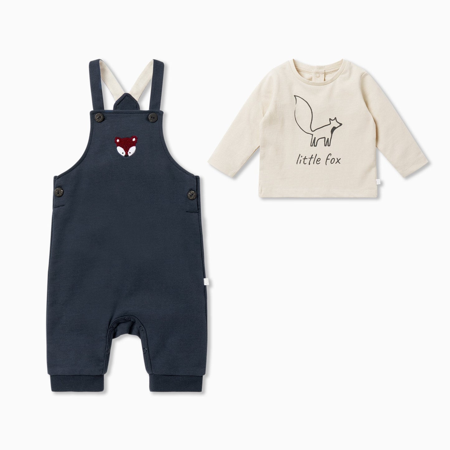 Fox Dungarees & Long Sleeve T-Shirt Outfit