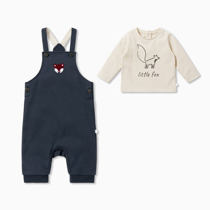 Fox Dungarees & Long Sleeve T-Shirt Outfit