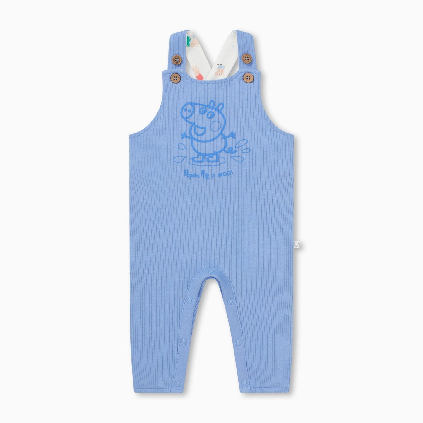 George Pig Ribbed Dungarees & bodysuit Outfit
