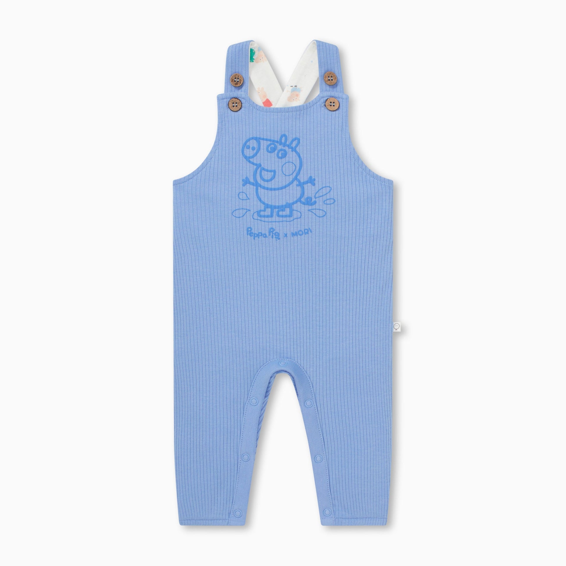 George Pig Ribbed Dungarees & bodysuit Outfit