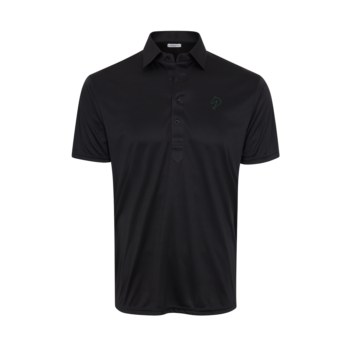 Greenwich Sound Polo Semi-Spread Collar Polo Black