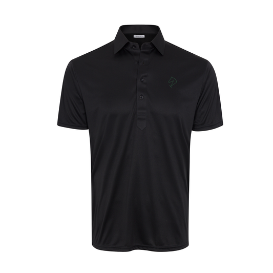 Greenwich Sound Polo Semi-Spread Collar Polo Black