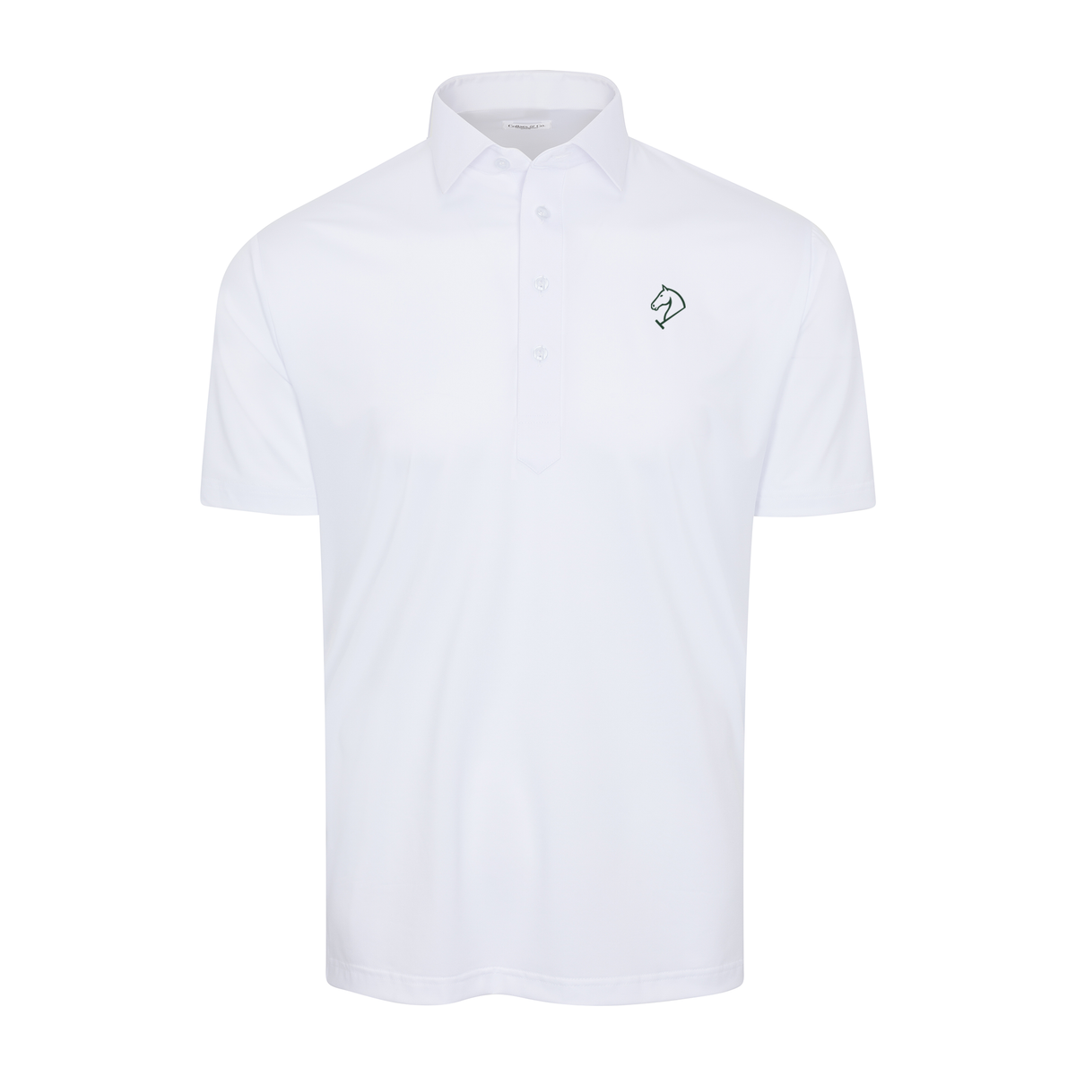 Greenwich Sound Polo Semi-Spread Collar Polo White