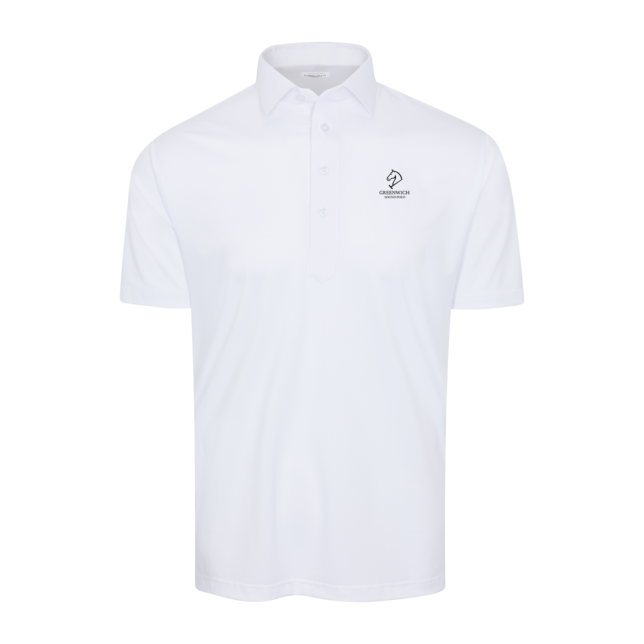 Greenwich Sound Polo Semi-Spread Collar Polo White