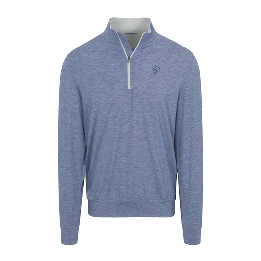 Greenwich Sound Polo Velocity Performance Quarter Zip Dark Steel Blue