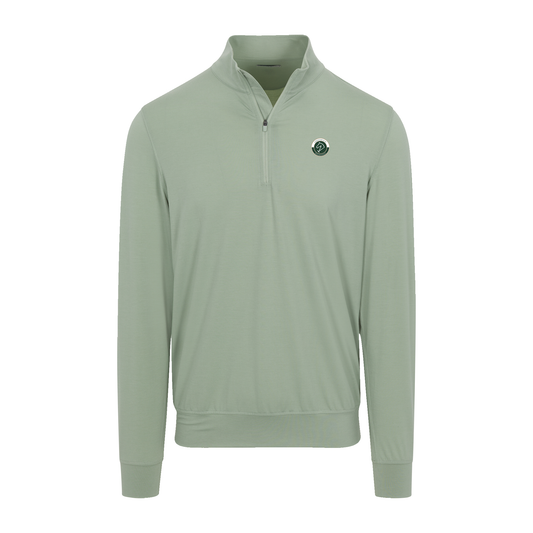 Greenwich Sound Polo Velocity Performance Quarter Zip Light Green