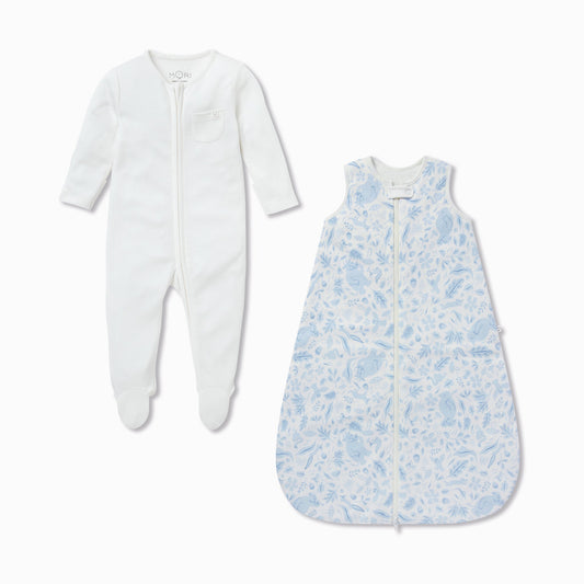 Gruffalo Dragonfly Blue & Plain Front Opening Bedtime Set 1.5 TOG