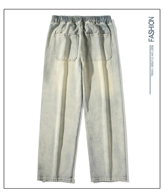 ANSZKTN Men's Fall Trend Loose Straight Leg Pants Jeans