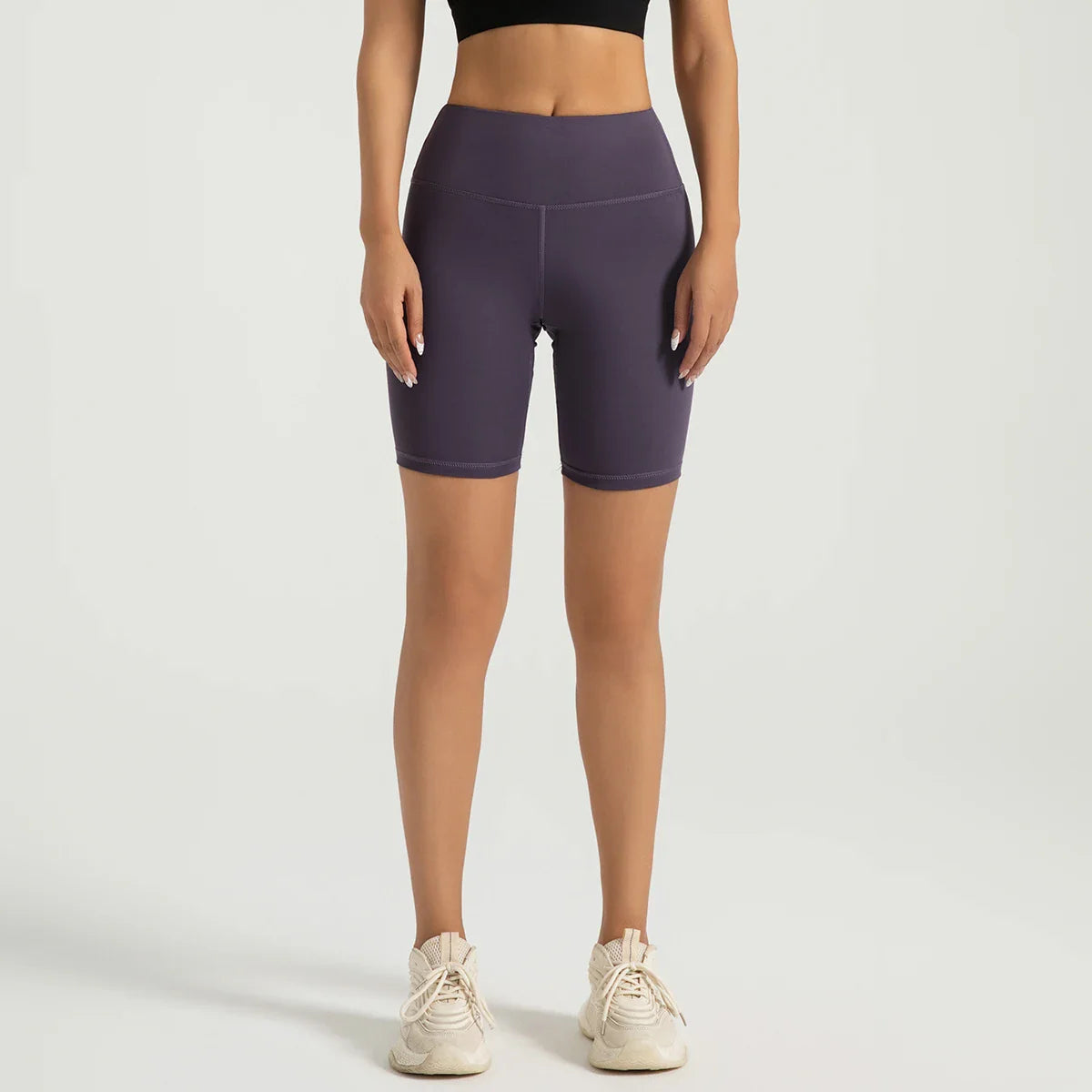 Athletic Slim-Fit Sport Women Yoga Shorts Custom Logo Breathable Lightweight Black Outdoor for Yoga Outdoor sports