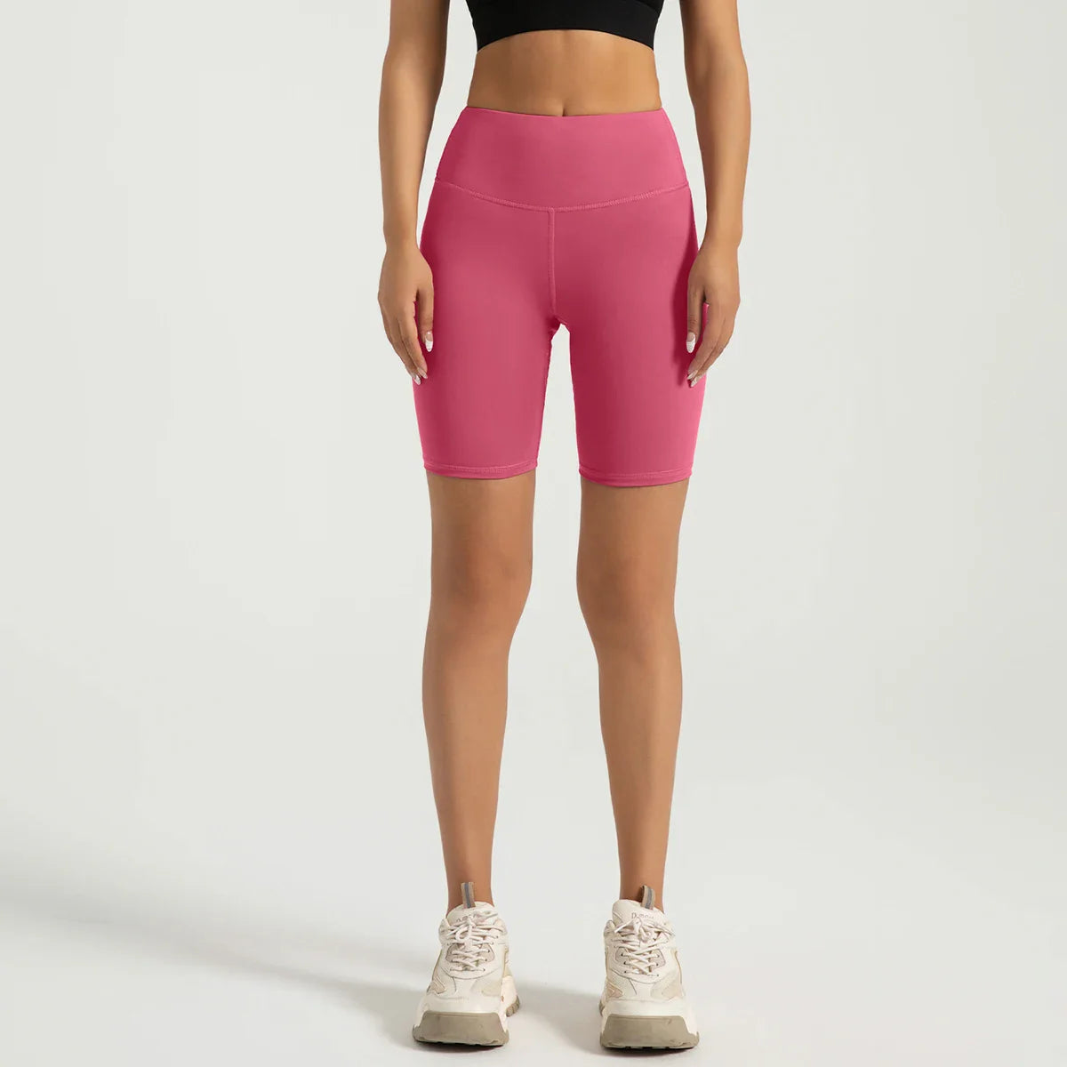Athletic Slim-Fit Sport Women Yoga Shorts Custom Logo Breathable Lightweight Black Outdoor for Yoga Outdoor sports