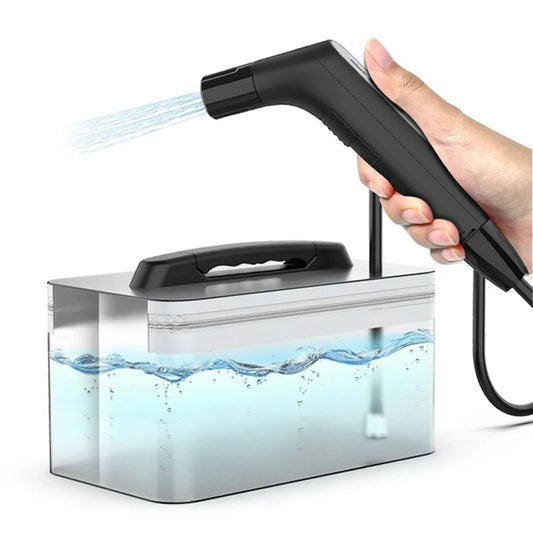 Bathroom Gadget Water Jet Spray Muslim Shower Electric Portable Bidet Sprayer with 2.3L Water tank for Toilet  & Outdoor Hiking