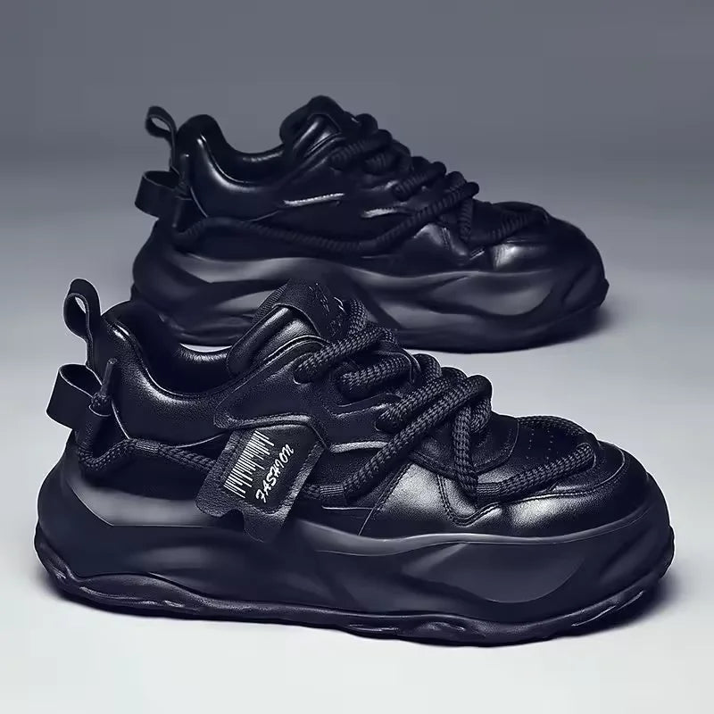 Breathable Summer New Thick Soles with Increased Inner Height Small White Shoes Men's Trendy and Versatile Casual Board Shoes