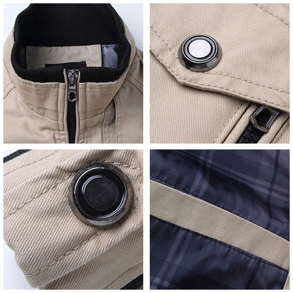 Bomber Jacket Men Fashion Casual Windbreaker Jacket Coat Men Spring Autumn New Hot Outwear Solid Stand Slim Jacket Mens