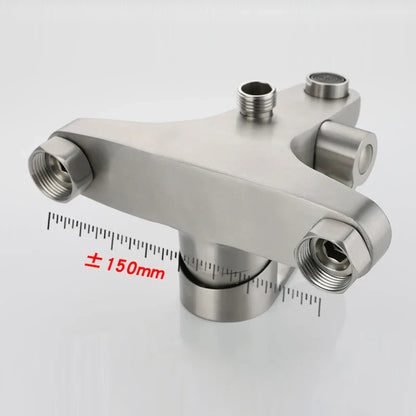 Bathroom Shower Faucet Stainless Steel Triple Bathtub Faucet Mixers Hot Cold Mixer Valve Nozzle Tap Wall Mounted Home Shower Set