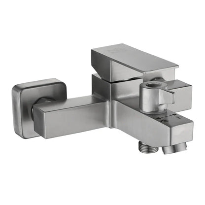 Bathroom Shower Faucet Stainless Steel Triple Bathtub Faucet Mixers Hot Cold Mixer Valve Nozzle Tap Wall Mounted Home Shower Set